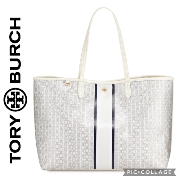 TORY BURCH Gemini Link Tote Bag in Cream - Picture 1 of 10